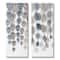 Stupell Industries Neutral Opaque Blue Brown Cascading Leaves Canvas Wall Art